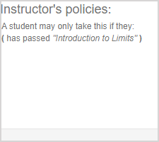 A modal appears summarizing the activity's policies.